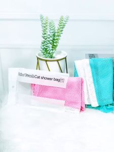 Cat Bathing Bag Grooming Net Bag Adjustable Breathable Anti-bite and Anti-Scratch Washing Mesh Bag for Shower Nail Trimming Injection