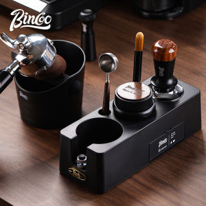 BINCOO Coffee Tamper Base Set Espresso Powder Distributor Coffee Press Base Set Coffee Handle Storage Base Coffee Press Hammer 51MM