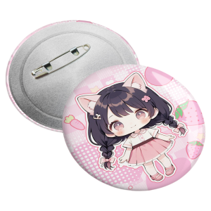 Customizable Photo Printing Matte Finish Double Flash Badge 75mm
