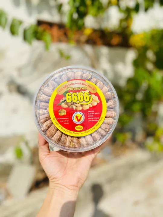 Hạt điều rang muối xếp hoa hộp 500gr