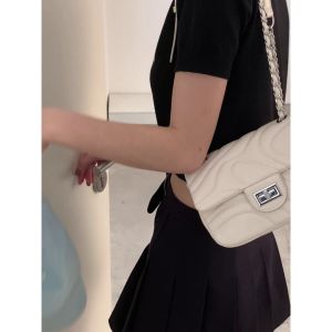 NALLCHEER ⚡Miễn phí vận chuyển⚡ Túi đeo vai họa tiết chỉ thêu chuỗi dây xích thời trang cổ điển dành cho nữ