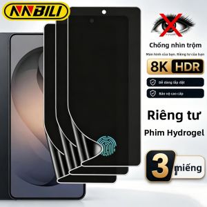 Bộ 3 Miếng Dán Bảo Vệ Màn Hình Chống Nhìn Trộm NNBILI Cho Samsung Galaxy S26 Ultra S25 Edge S24 FE S23 S22 Ultra S21 S20 Plus Ultra FE S10 9 8 - Phim Hydrogel Chống Trầy Xước Chống Gián Điệp