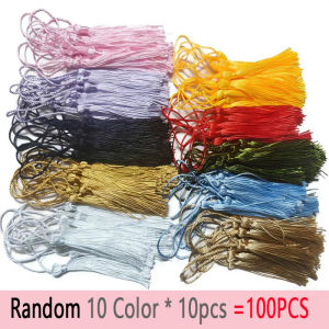 Random 10 color-100/50pcs Polyester Silk Tassel Fringe 13cm Tassels Trim For Sewing Curtains Accessories DIY Wedding Decoration