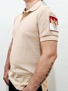 Kaos Garuda Pancasila Polo Tactical PDL S - 5XL Lengan Pendek dan Panjang Free Bonus 3 Emblem Patch Prepet Perekat Velkro Army