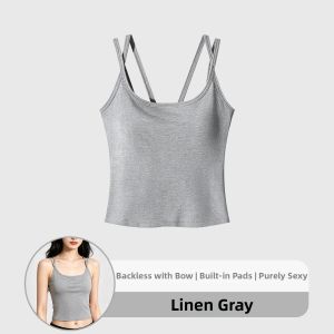 Mooti | White Strap Bralette Tank Top All-in-One Design