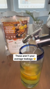 Turmeric Ginger Cinnamon Tea Bags 100% Natural Blend Anti-Inflammatory Digestive Aid 姜黄生姜茶包 天然暖身抗氧化