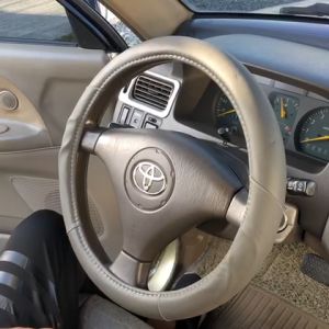 SPORTech Steering Wheel Cover / Protector Universal Anti-Slip Premium Genuine Leather Carbon and Synthetic Leather - Fits Steering Wheels 37-39 cm or 15" in Diameter