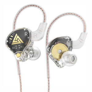 Original QKZ AKX IEM Monitor Level Headphone Transparent In-Ear Wired Earbuds With Mic HiFi Bass Stereo Muisc Earphone AUX 3.5MM