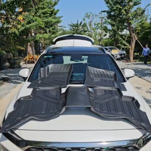 Thảm lót sàn ô tô MAXXCAR cho TOYOTA HILUX 2009 – 2014 và 2015 - 2022: nhựa TPE 5D đúc nguyên khối cao cấp.