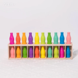 Wooden Color Matching Classification Cups Toys Montessori Kids Educational Toys Memory Training Game