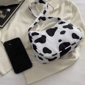 กระเป๋าผู้หญิงแฟชั่นอารมณ์บาเก็ตกระเป๋าสะพายไหล่ กระเป๋าสะพายข้าง ลายน่ารักๆ