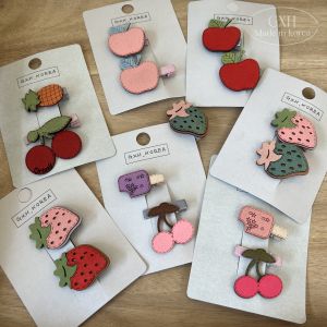 Cute Strawberry And  Hair Clips Childrens Hair Accessories Dongda Gate Style Adorable Girls Hair Decorations DIY Brand