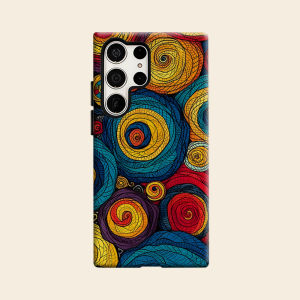 Vibrant Swirl Art Luxury Fashion Full Lens Protective Case for Samsung Galaxy S26 S25 S24 A56 A36 Plus Ultra