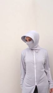 Hitjab - Sun Protection Long Jacket Climacool Jaket Olahraga Anti Matahari Sport Polos 8991