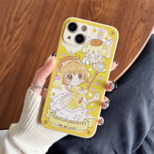 Cute Cartoon Cherry Blossom Phone Case Silicone Protective Cover for Apple 14 pro iPhone 13 pro Max Meow Wolf 16 Max Anti-Fall 8 plus Womens 12 Mini 6S