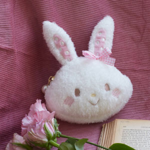 Sakura Sister Japanese Style Wish Rabbit Doll Corded Shoulder Bag Womens Storage Pouch Bento Coin Organizer Cartoon Print Tote