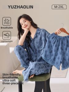 Yuzhaolin | Lightweight New Three-Piece Women Pajama Set