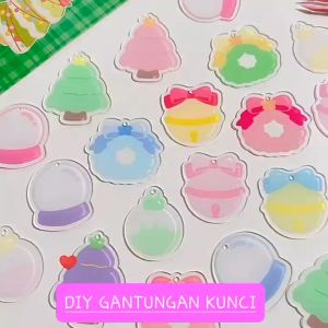 MILANBERRY CHRISTMAS DIY STIKER NATAL KOREA GANTUNGAN KUNCI KEYCHAIN UNIK LUCU