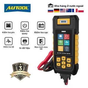 Máy Kiểm Tra Ắc Quy AUTOOL BT760 Tích Hợp Máy In Phân Tích Tải Khởi Động Và Sạc Tối Đa Cho Ô Tô Độ Chính Xác Cao Phạm Vi Điện Áp DC 6V-30V