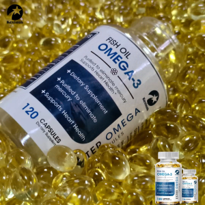 Kexinsh Fish Oil Capsules OMEGA-3 Rich In DHA And EPA Improve Bad Mood Relieve Stress Strengthen Brain Improve Intelligence