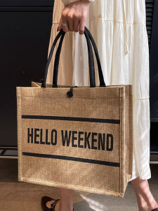 Large Capacity Linen Tote Bag Womens Fashionable 2025 Hand-held Maternity Bag Student Class Single Shoulder Tot Bag