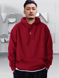 Luxury Trendy Brand New Year Hoodie Mens Red Fleece Autumn Winter Couples Horse Year Chinese Zodiac Outerwear Jacket