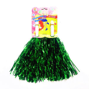 Moda Cheerleader Metallic Foil PomPoms with Handle for Sports Cheers Ball Dance Fancy Dress Night Party