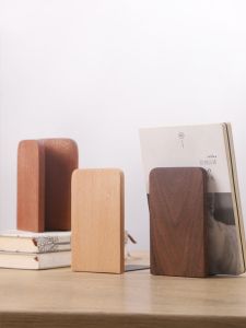 Creative Wooden Book Stand Solid Wood Book Block Partition Bookend Assemble Book Stand Ins Style Desktop Classroom Book Storage