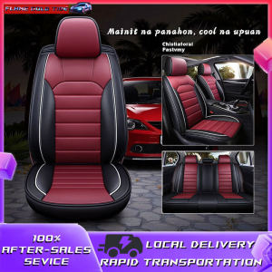 Toyota Car Seat Covers Full Set 5pcs Waterproof Leather Universal Fit for Vios/Hilux/Corolla/Camry/Rav4 - Full Coverage Automotive Cushion