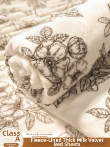 Kiss Dear | Flannel Coral Fleece Thick Warm Bed Sheet