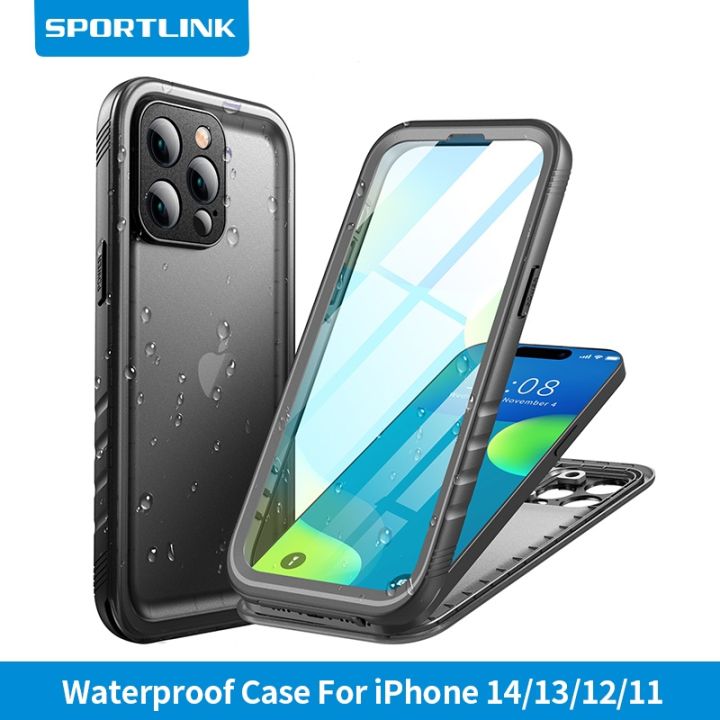 SPORTLINK Waterproof Case For iPhone 14 11 12 13 Mini Pro Max Swimming