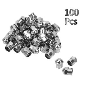 100Pcs Tire Accessories Car Tyre Air Pressure Caps Chrome Plated Car Wheel Tire Valve Stem Cap Universal Airtight Cover