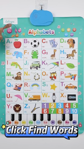 Electronic Sound Card Poster 0-6Y Interaktif Tahun Talking Books Early Learning English / Vege Transport Animal ABC