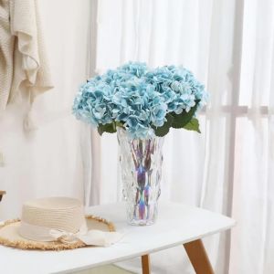 Artificial Flowers Hydrangea Bouquet Hot Selling High Quality Home Room Vase Decora Festival Wedding Bridal Bouquet Diy Gift Box
