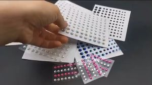 3/4/5/6mm Rhinestone Pearl Jewels Sticker Eyebrow Face Sticker Diamond Makeup Face Decoration Tear Diamond Color Eye Makeup Stickers Accessories Crystal Diamond Body Art 3D