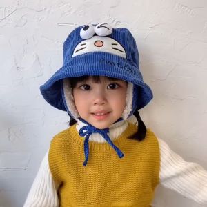 Mũ rộng vành gắn chong chóng Doremon kèm bịt tai