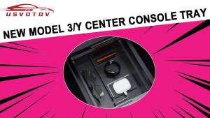 For Tesla New Model Y Juniper Launch 2025 Model 3 Highland Storage Box Organizer Center Console Trays Drawer Armrest Accessories