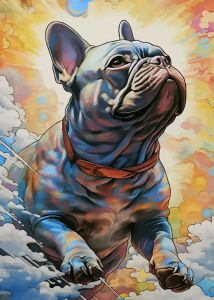 Oil Painting By Numbers The French Ukiyoe Bulldogs Digital Oil Painting Home Room Wall Decoration
