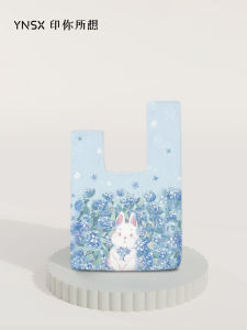 Mini Lightweight Canvas Wristlet Bag Student Cute Printed Handbag Youth Summer Soft Handle Floral Pattern  Style Handheld