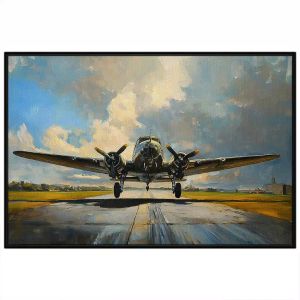 Tranh máy bay treo tường dán tường sơn dầu tranh trí canvas. CGI-1402