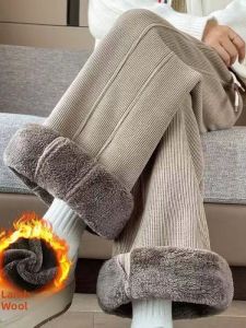 QIAOXIZI | Warm Wide Leg Pants Large Size Straight Leg