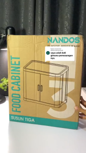 Nandos rak makanan rak kabinet susun 3 dan susun 6 100% Awet dan murah