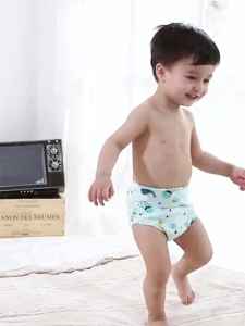 【จัดส่งจากกรุงเทพฯ】กางเกงเลิกเพิสซักได้ซักใส่ซ้ำได้ baby training pants กางเกงผ้าอ้อม 7-17KG กางเกงเลิกแพมเพิส