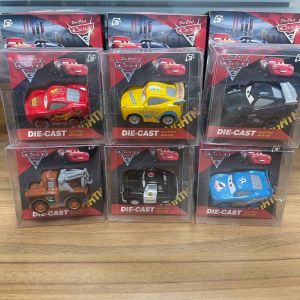 Disney Pixar Cars 3 Die-cast Car Model Lightning McQueen Mini 6pcs Gift Set Cartoon Pull-Back Car Kids Christmas Gift