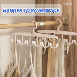 Baete Multifunctional Clothing Hanger with 6 Hooks Anti Slip Multi Hook Coat Rack