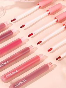 Cossika Water Fog Airy Lip Glaze Long Lasting Non-Stick Cup Student Version Womens Lipstick Mirror Finish Lip Gloss
