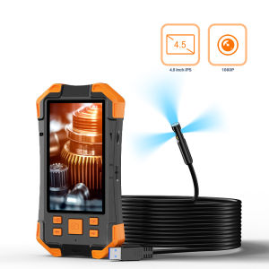 4.5" IPS Screen 1080P Endoscope Camera 8MM Lens 8LEDs Borescope Inspection Camera for Automotive Industrial Plumbing Pipe Repair