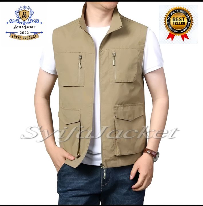 Jaket Rompi Pria Outdoor / Rompi Lapangan / Rompi Pria Keren / Rompi