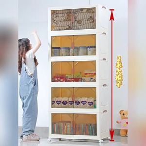 [3-6 Tier] Worthbuy Multipurpose Stackable Storage Cabinet Kabinet Dapur Storage Box Foldable Organizer Rak Penyimpanan