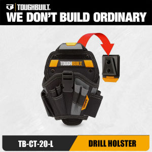 TOUGHBUILT TB-CT-20-L ClipTech Drill Holster Large Heavy Duty tool bag for Electrician Carpenter